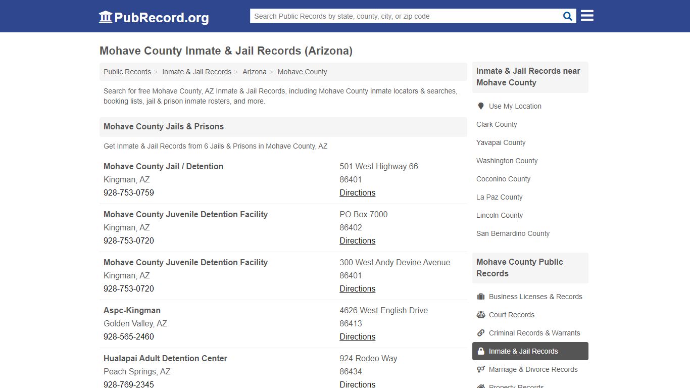 Free Mohave County Inmate & Jail Records (Arizona Inmate ...